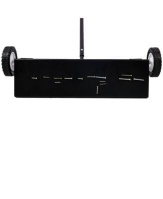 24'' Rolling Magnetic Pick-Up Sweeper, Heavy Duty Push-Type with Release, for Nails Needles Screws Collection,100 Pound Capacity