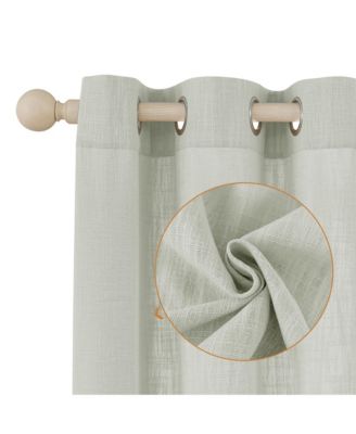 Linen Blend Privacy and Light Filtering Texture Grommet Pair 2 Panels