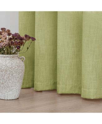 Linen Blend Privacy and Light Filtering Texture Grommet Pair 2 Panels