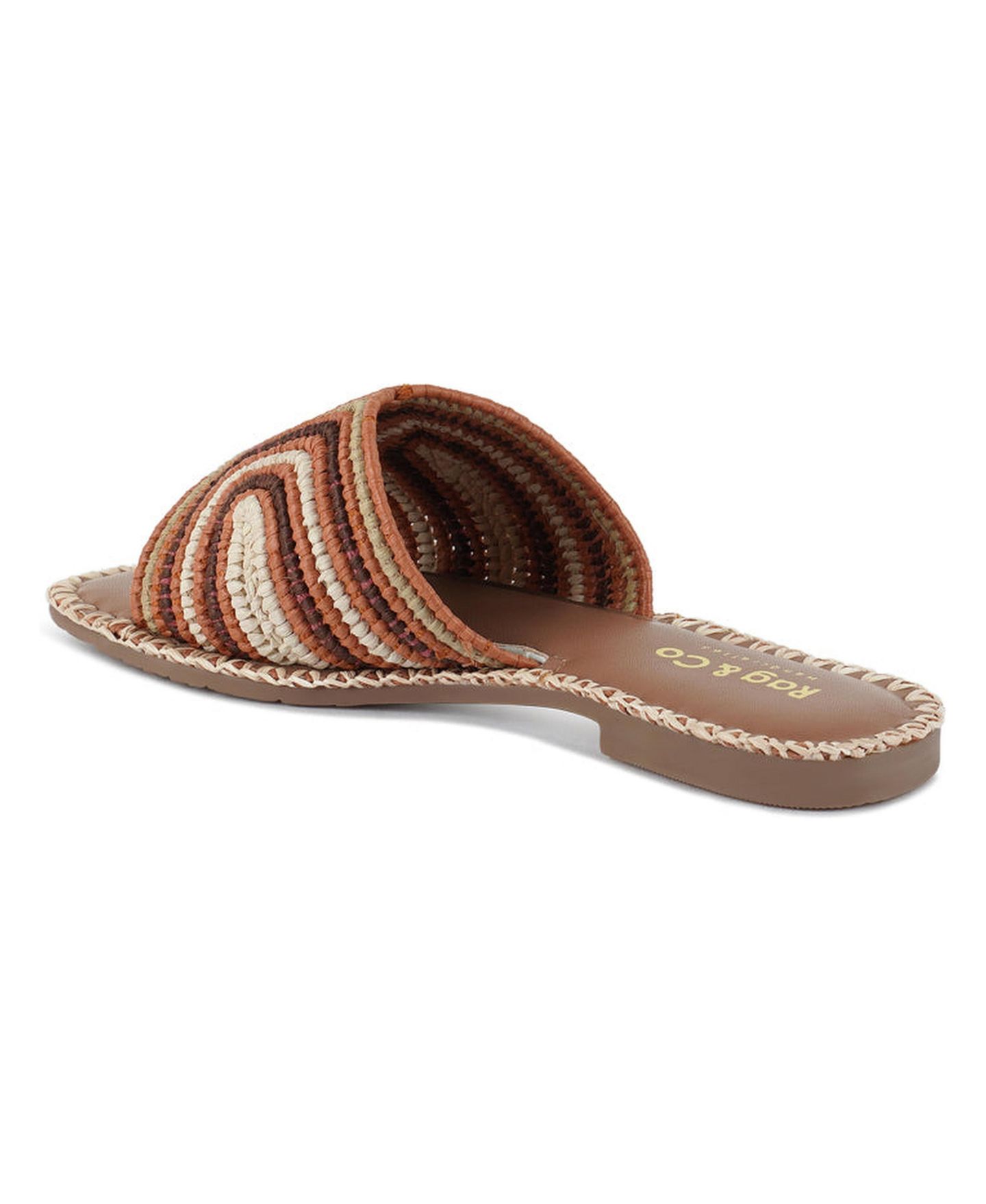 Женские балетки Rag & Co Kivah Handwoven Raffia Slip-On Flats, цвет: Коричневый — фото 3