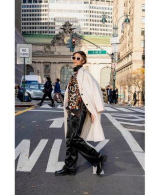 Double Sided Wool Silk Scarf Of Night's Enchanted Garden