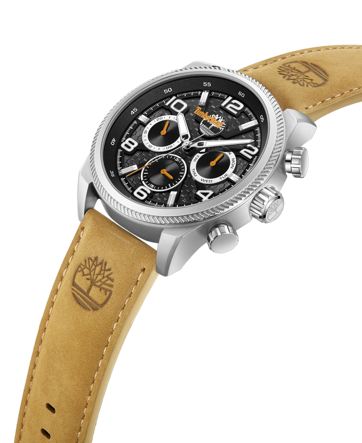 Timberland Men's Dress Sport Tan Genuine Leather Watch, 46mm In Tan