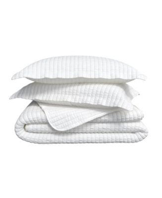 Linery & Co. Detailed Channel Stitch Microfiber Quilt Set With Shams - Macy's