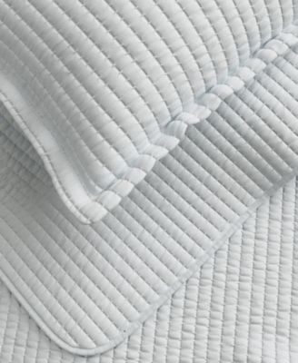 Detailed Channel Stitch Microfiber Quilt Set With Shams
