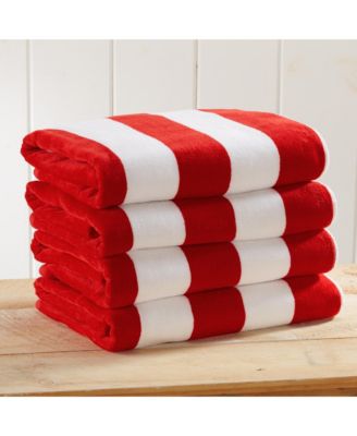 Cotton Cabana Beach Towel, 4 Pack - 30" x 60"