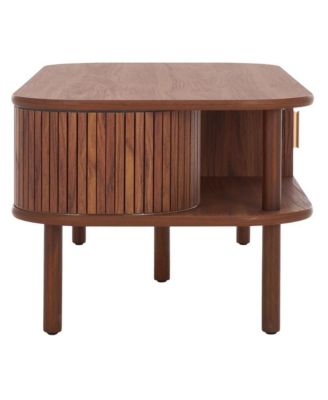 1-Pc Wood Tambour-Door Storage Coffee Table