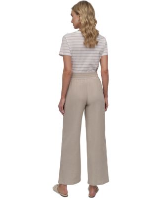 DKNY Jeans Women's High-Rise Gauze Straight-Leg Pants - Macy's