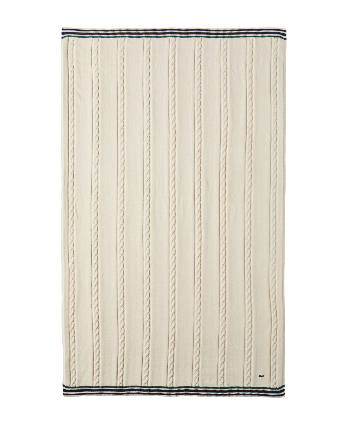 Lacoste Home Cable Cotton Throw 50" X 70"