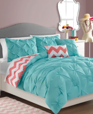 Vcny Home Sophia Reversible 5 Piece Full Queen Comforter Set