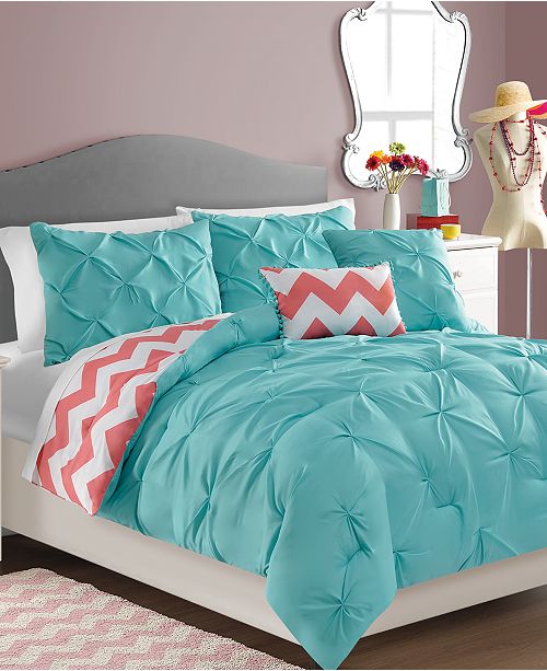 Vcny Home Closeout Sophia Reversible 5 Piece Full Queen Comforter