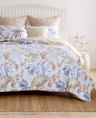 Tropics Coastal Palm 3 Piece Quilt Set, King/California King