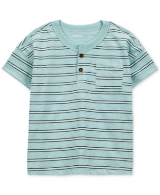 Carter's - Toddler Boys Striped Slub Jersey Henley T-Shirt
