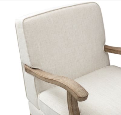 Rinaldo Wooden Upholstered Armchair with Wooden Legs