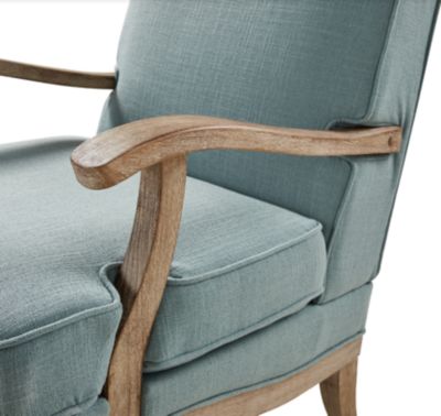 Rinaldo Wooden Upholstered Armchair with Wooden Legs