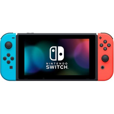 Switch 32GB Console Neon Red/Blue Joy-Con Bundle with Surge 11-In-1 Accessory Starter Pack and Mario Kart 8 Deluxe