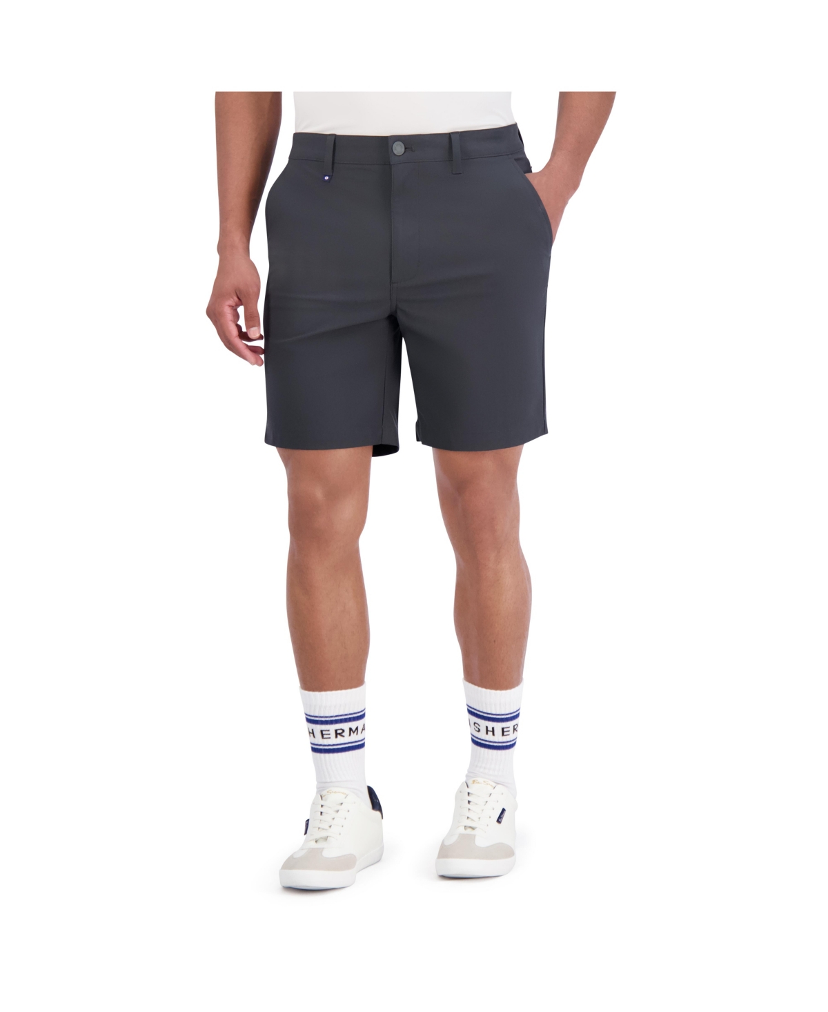 Ben Sherman Men's Golf 4-way Stretch Tech Shorts In Dark Gray