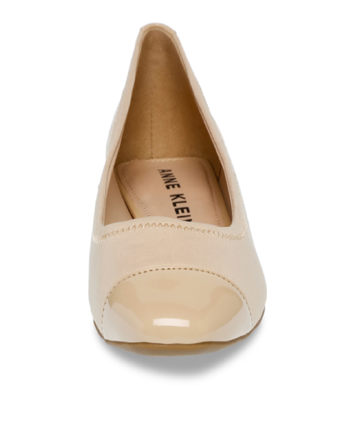 Shop Anne Klein Women's Carlie Almond Toe Ballet Flats In Nude