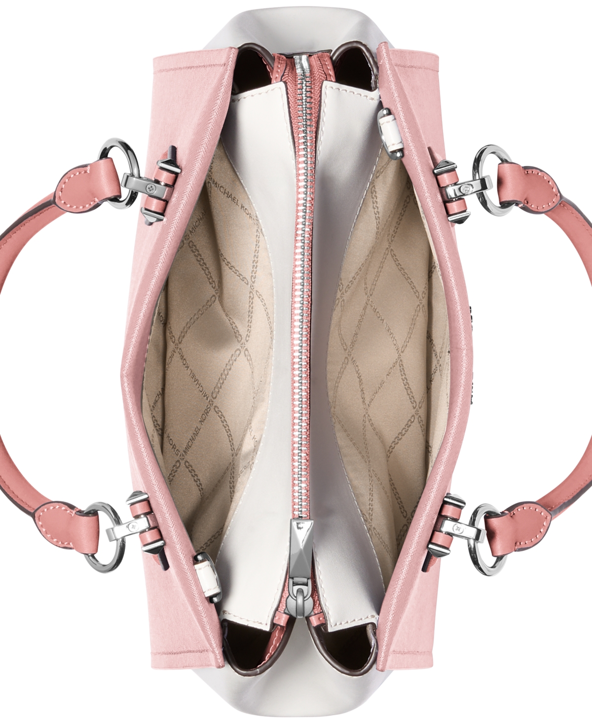 Michael Kors Michael  Marilyn Medium Leather Satchel In Smokey Rose Multi
