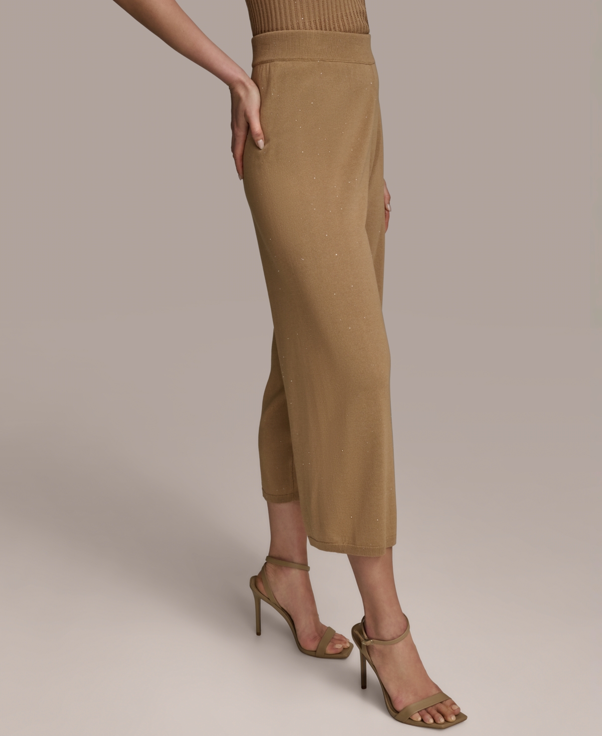 Shop Donna Karan Women's Pull-on Knit Pants In Hazelnut