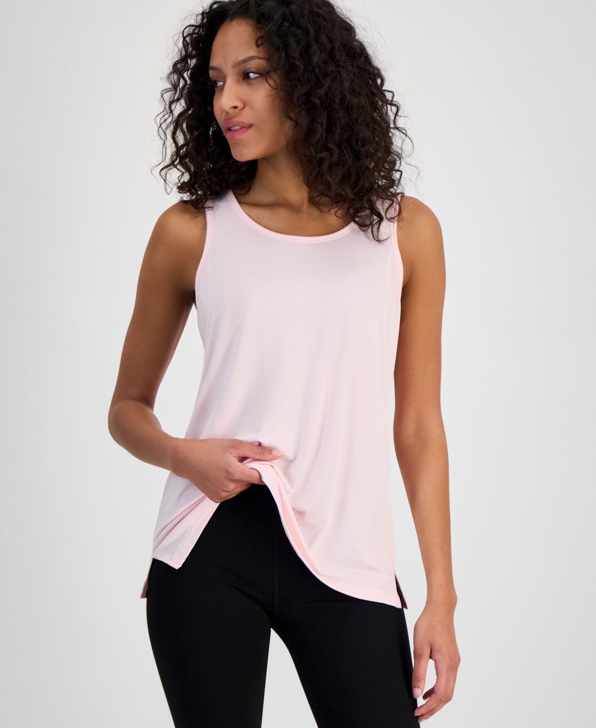 Id Ideology Women's Performance Racerback Muscle Tank Top, Created For Macy's In Lt Berry