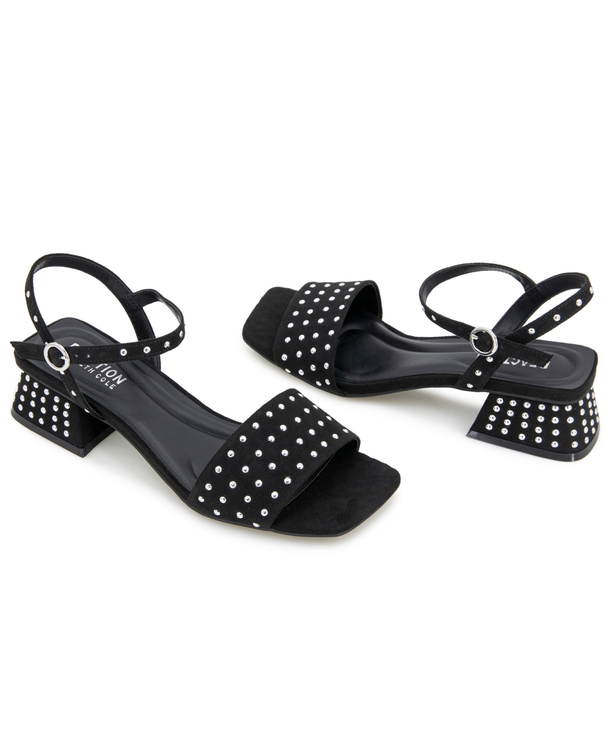Kenneth Cole Reaction Women's Buena Block Heel Sandals In Black