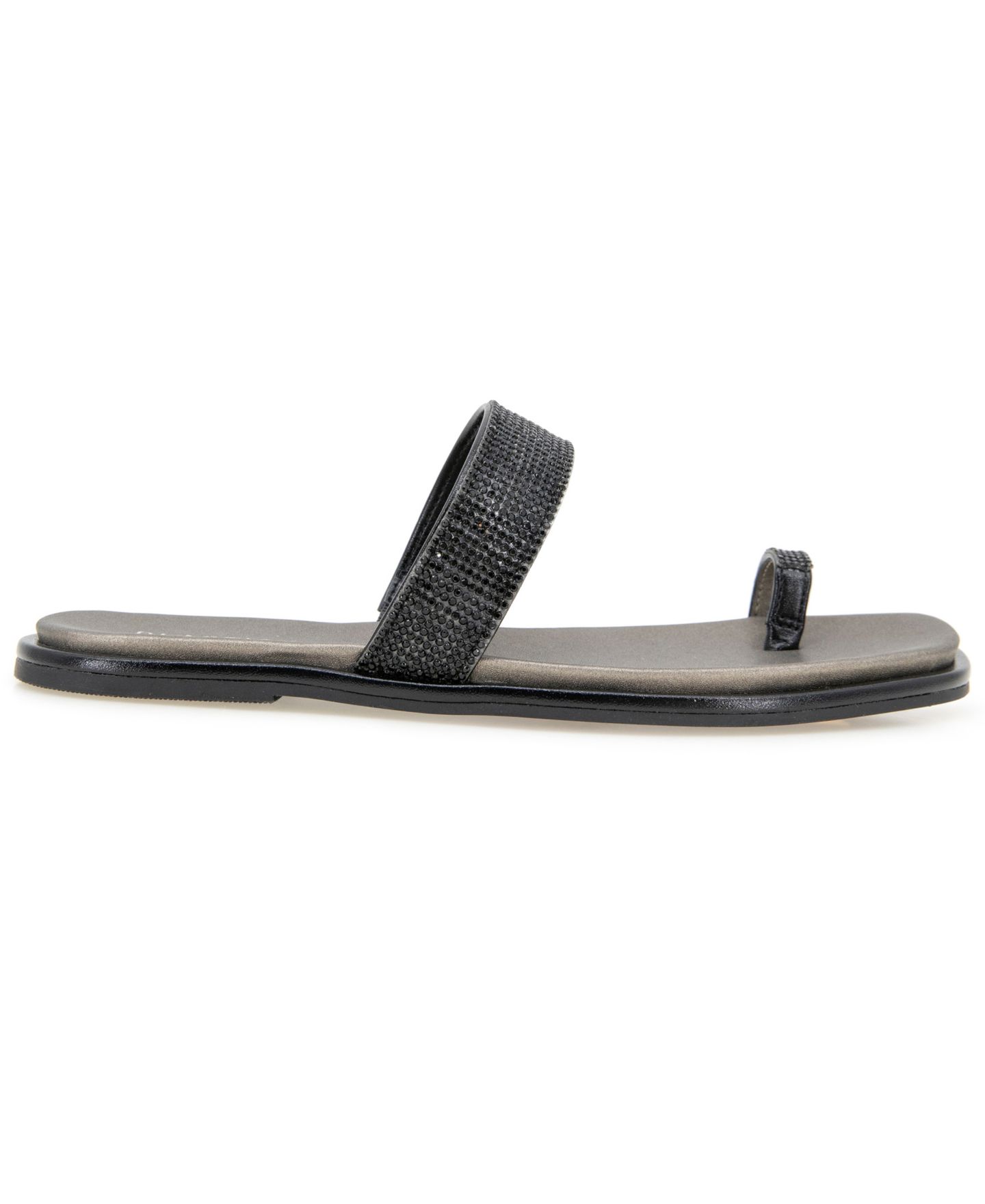 Женские сандалии Kenneth Cole Reaction Wilfred Toe Loop Flat, цвет: Чёрный — фото 2