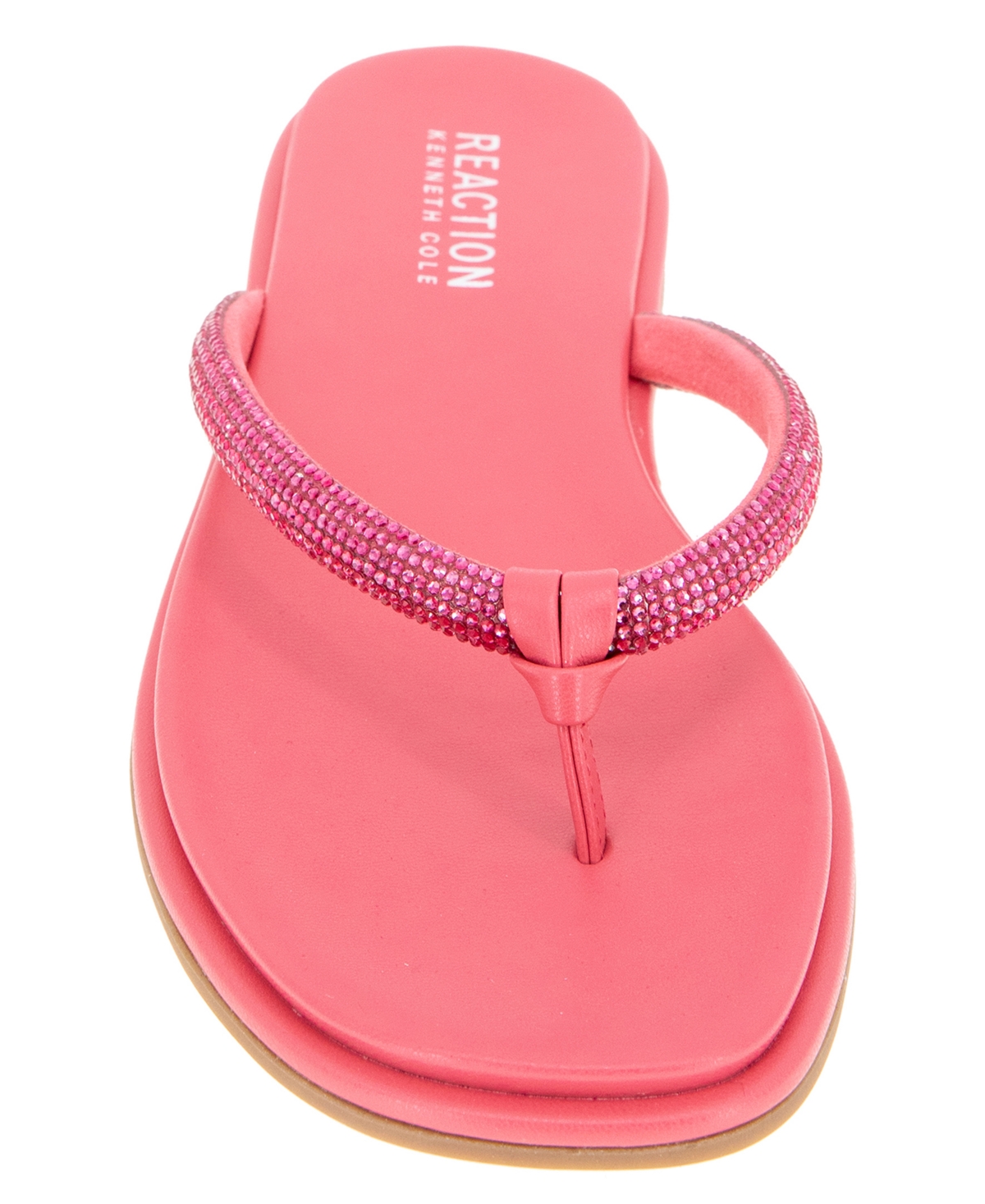 Kenneth Cole Reaction Women's Wynwood Crystal Strap Flat Sandals In Geranium