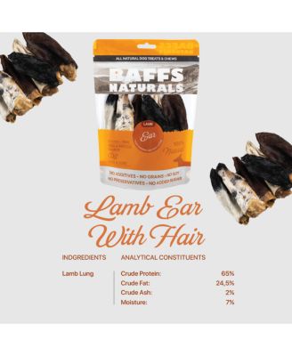 BAFFS NATURALS All-Natural Premium Lamb Ear Dog Chews – 3.5oz Bag