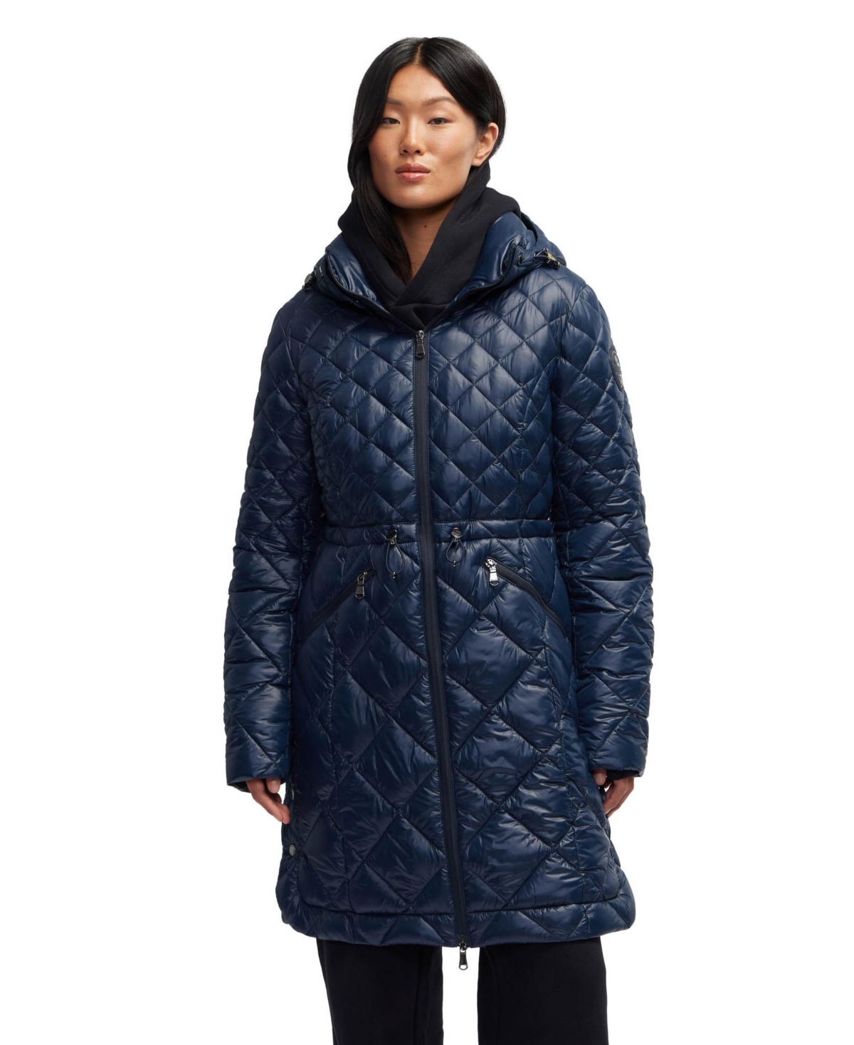 Pajar Halona Lightweight Diamond Quilt Packable Puffer In Navy