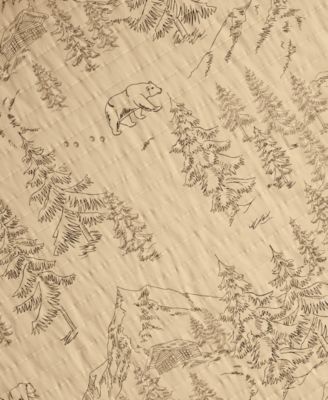 Lodge Printed Microfiber Quilt Set with Shams