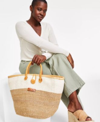 Earth Life Handwoven Sisal Straw Basket Tote