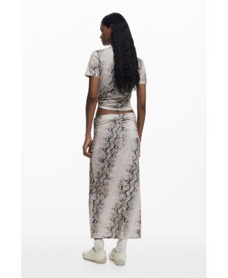Women's Draped animal skirt