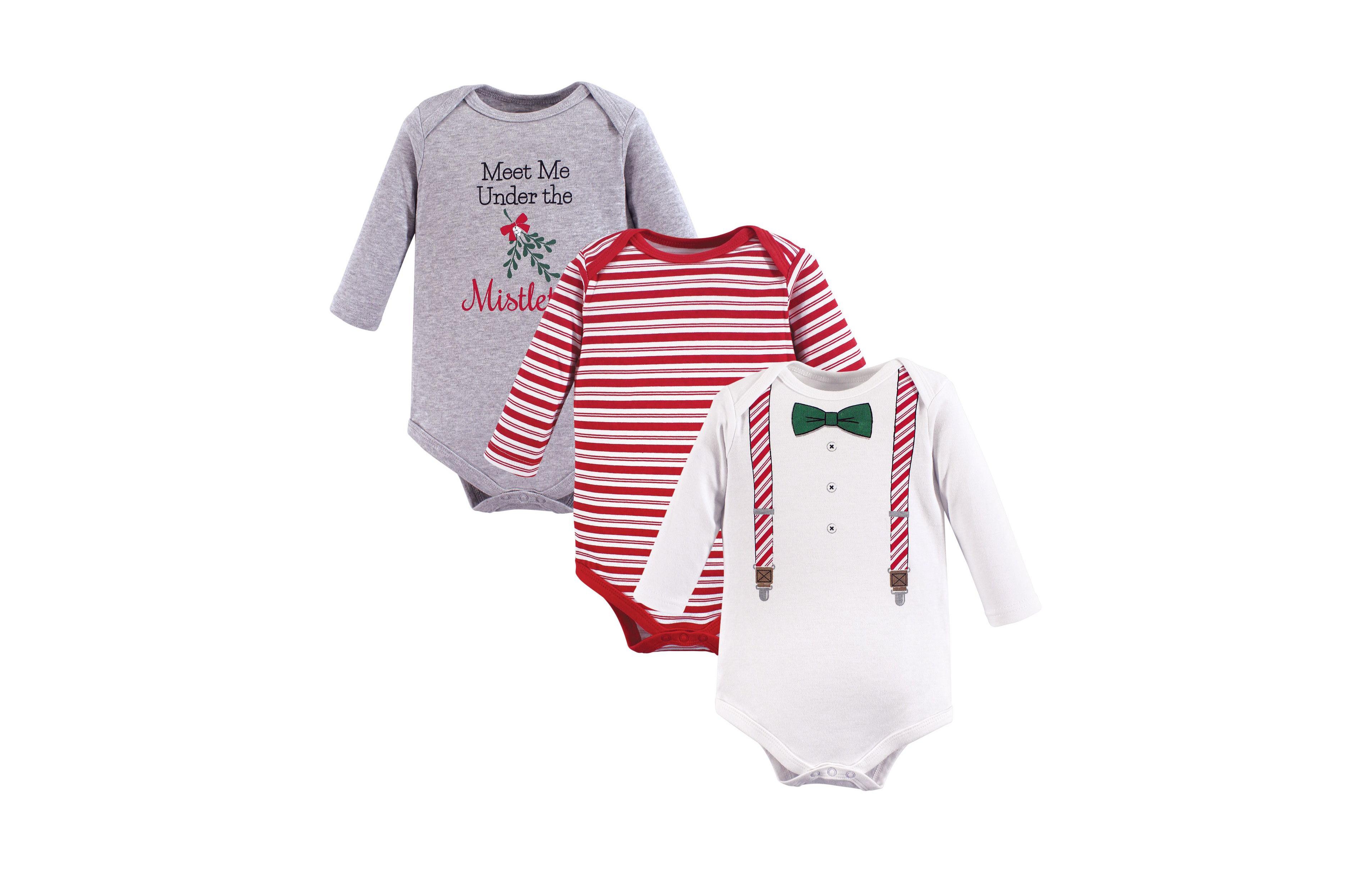 Little Treasure Baby Girls 3Pk Long Sleeve Bodysuits