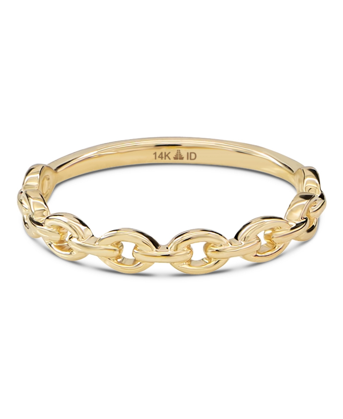 Cable Link Ring in 14K Gold, Size 5, approx. 1.4 grams. - Gold