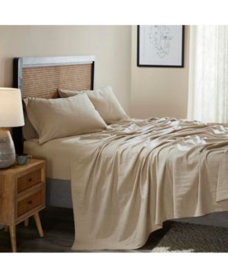 Superior Cotton Linen Blend Deep Pocket  Bed Sheet Set, Twin XL