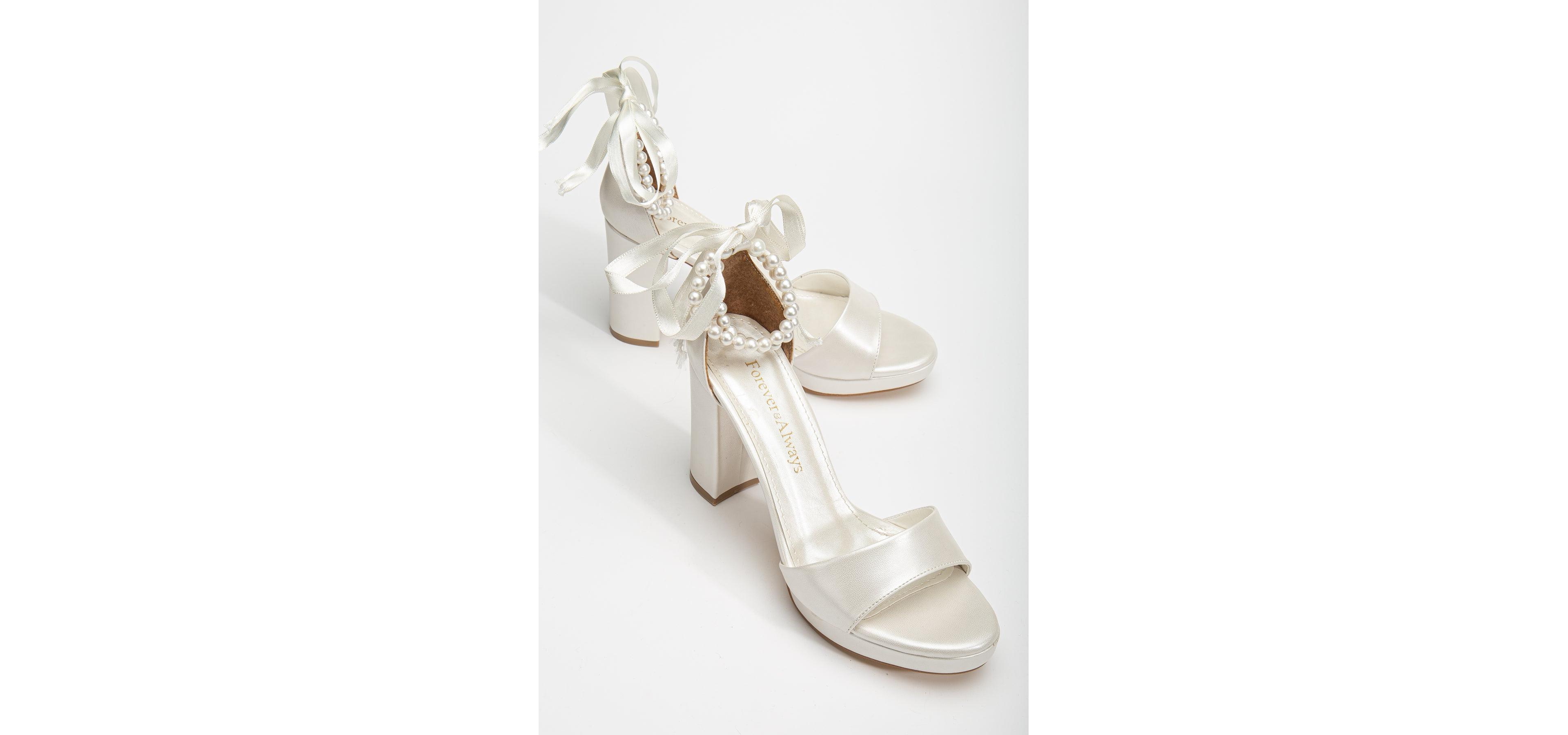 Renee Platform Sandals with Pearls