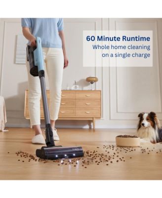 GO Pet Cordless Stick Vacuum with ZeroTangle Brush Technology, Powder Blue (GO303)