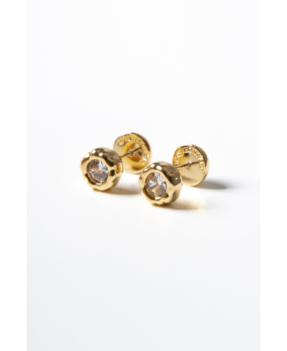 Skyler Molten Cubic Zirconia Stud Earrings - Silver/blue