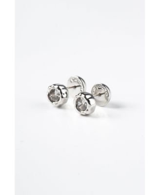 Skyler Molten Cubic Zirconia Stud Earrings - Silverwhite 69$