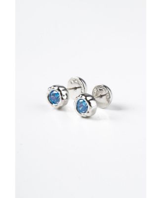Skyler Molten Cubic Zirconia Stud Earrings - Silverblue 69$