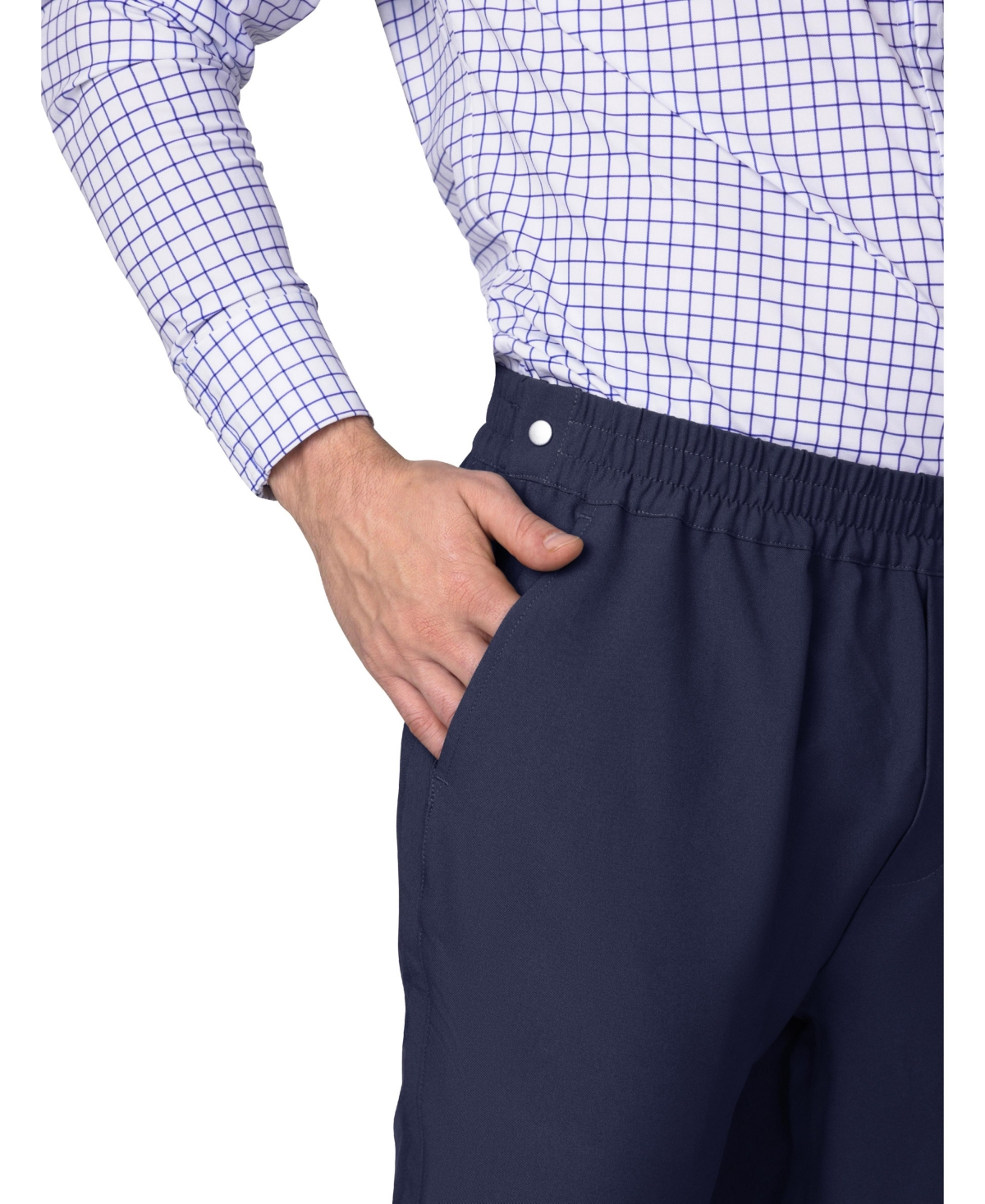 Joe & Bella Men's Carezips Adaptive Three-zipper Adaptive Pants. In Dark Navy