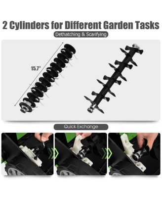 Collection Bag and Removable Blades 15 Inch 13 Amp Electric Scarifier