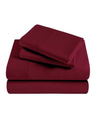 300 Thread Count Modal From Beechwood Lightweight Cooling Solid 4 Piece Extra Deep Pocket Bed Sheet Set, King