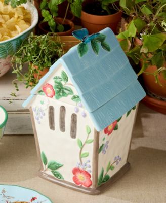 Flora Birdhouse Cookie Jar