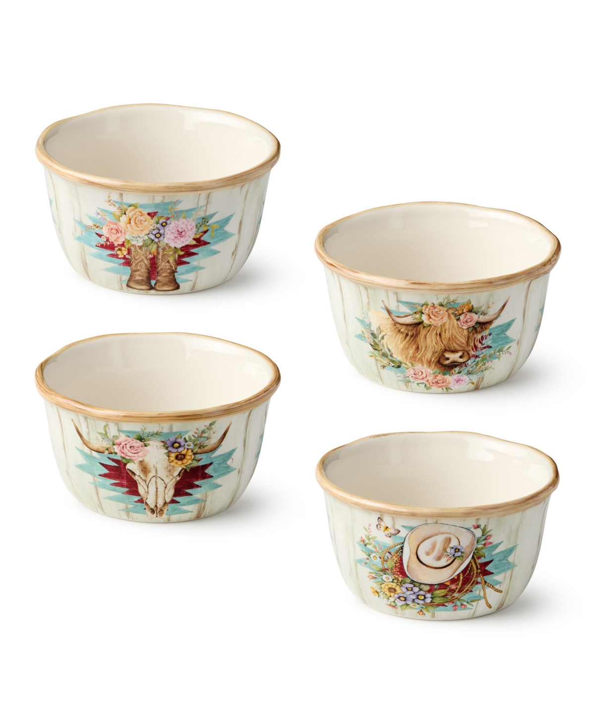 Certified International Rosewood Set Of 4 Ice Cream Bowls In Miscellaneous