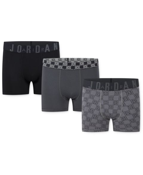 Трусы-боксеры Monogram, 3 шт. — Jordan, цвет: Чёрный / Серый
