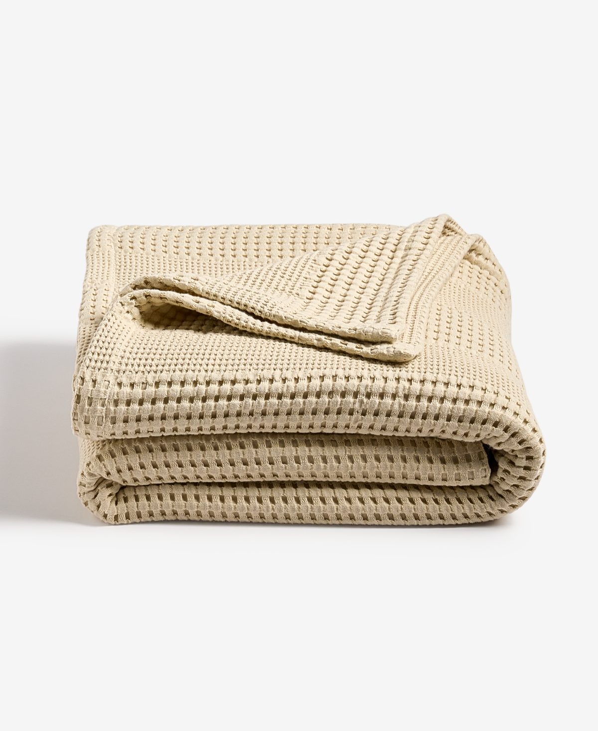 Oake Cotton Waffle Blanket, King, Exclusively At Macy's In Fennel Beige