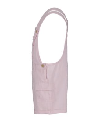 Toddler and Little Girls 2-Piece Printed Rib T-Shirt and Twill Shortall Set