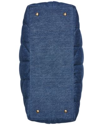Voyage Large Quilted Denim Tote Bag