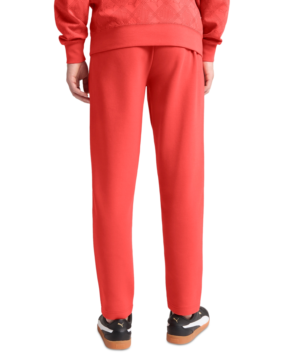 Puma Men's Essential Logomania Pants In Red Fire